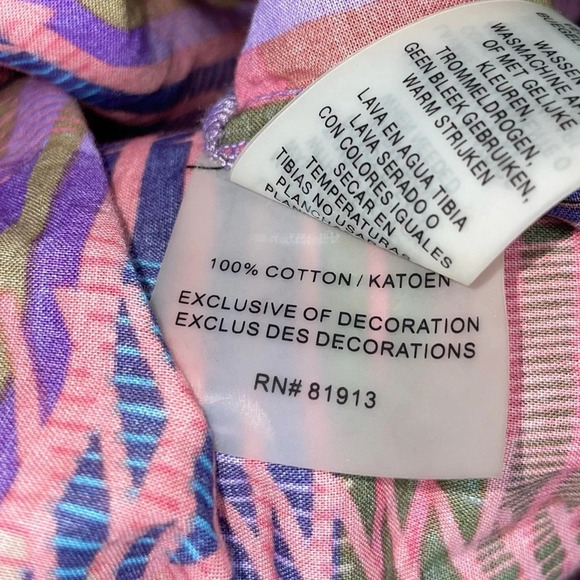 ROBERT GRAHAM Abstract Striped Button Up Shirt Women’s Size Large Purple Pink - Picture 12 of 13